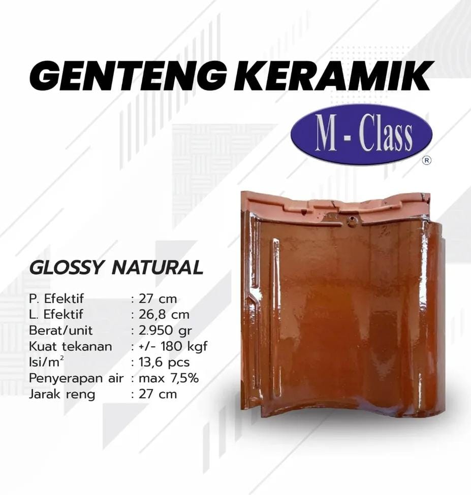 GENTENG KERAMIK M CLASS Natural