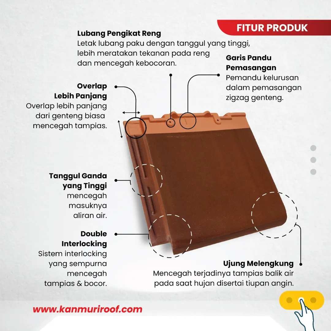 GENTENG KERAMIK KANMURI FLAT